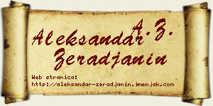 Aleksandar Žerađanin vizit kartica